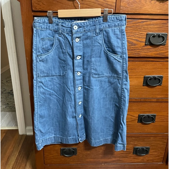 Levi's Dresses & Skirts - Levi’s button front jean/denim skirt